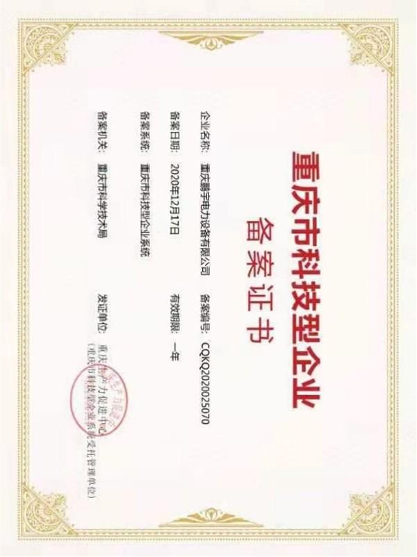 科技型企業(yè)備案證書